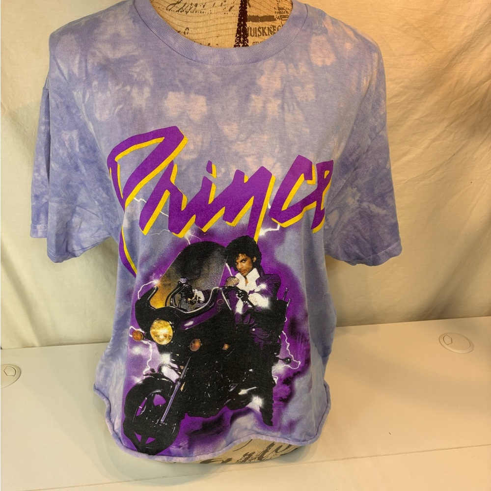 Official PRINCE Estate Purple Rain T-shirt Album Cover Tie Dye Large 18” X 24”